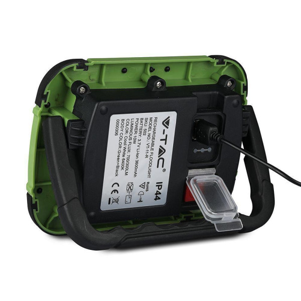 Naświetlacz halogen 11czarno-zielony LED 10W 700lm 4000K IP44 V-TAC