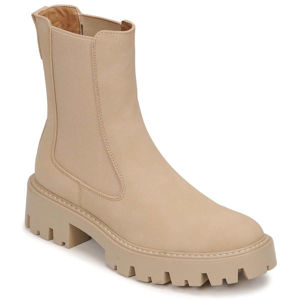 Only - ONLBETTY-1 NUBUCK PU BOOT - Camel