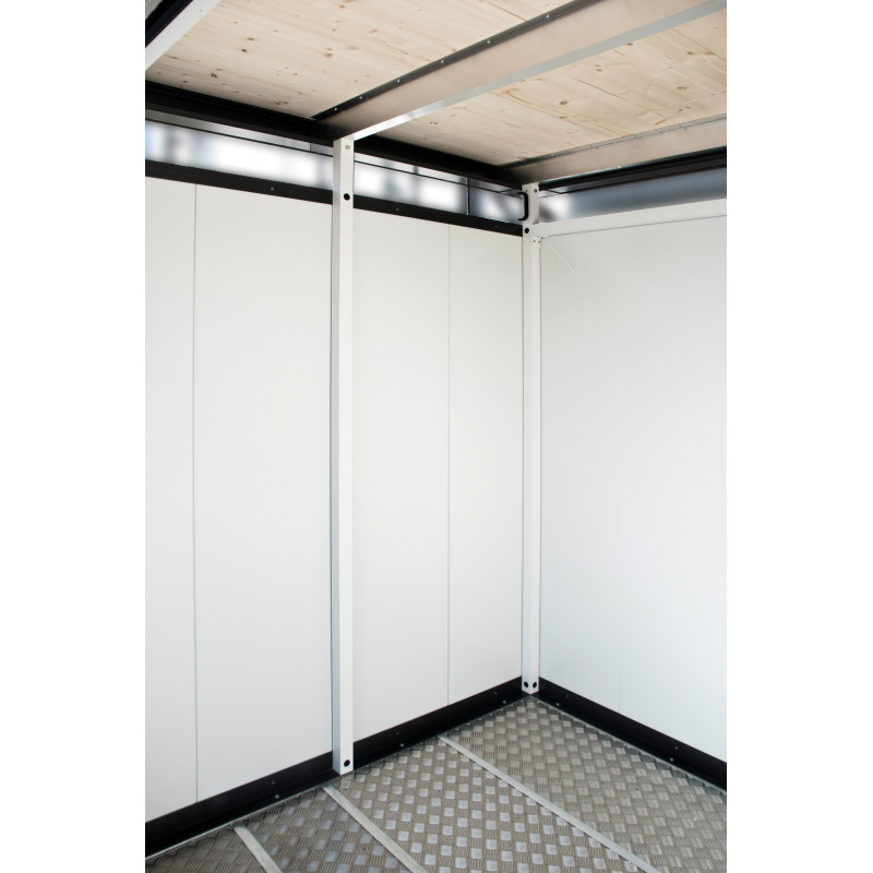 Support de toit pour abri Casanova gris blanc 3 x 5 m BIOHORT