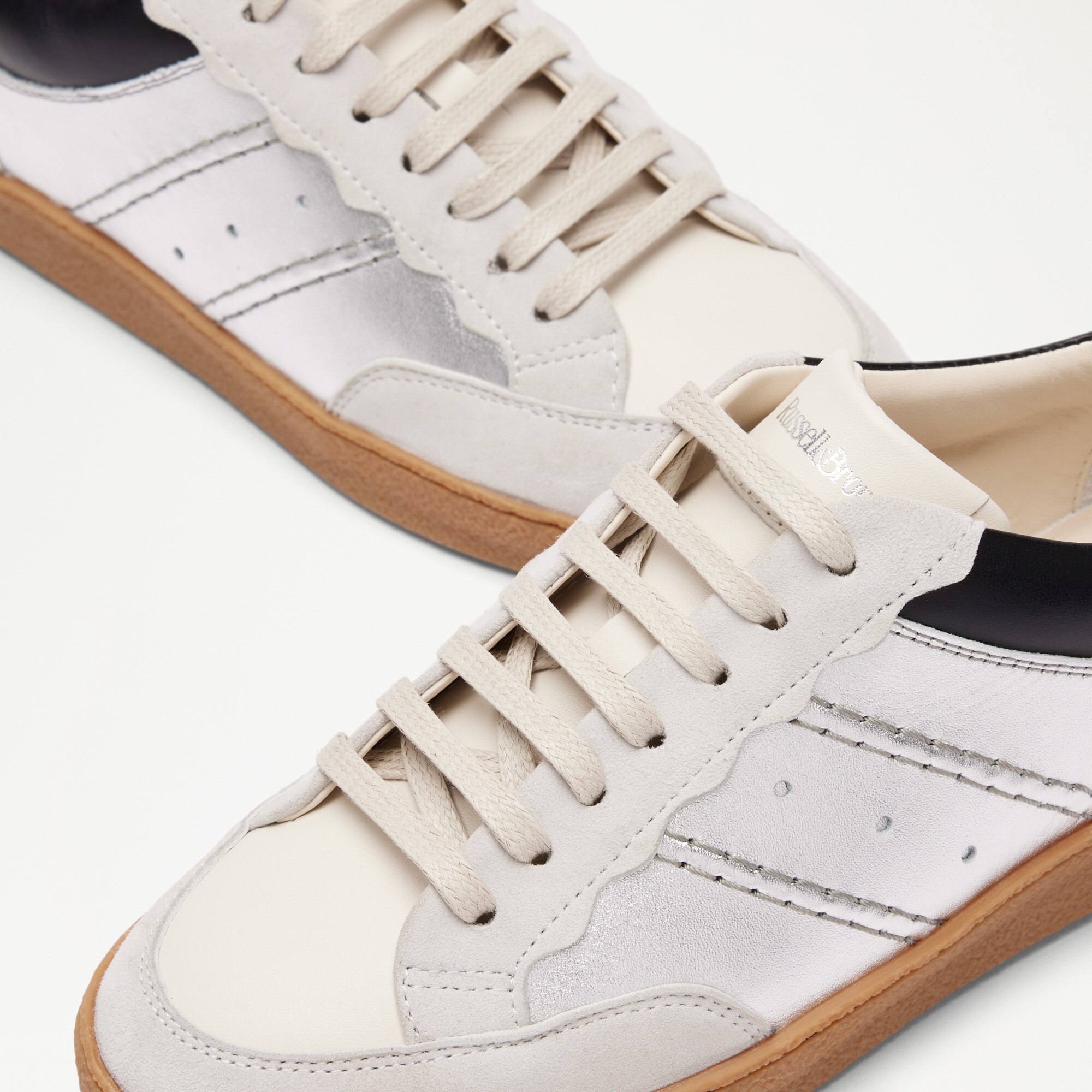 Roller<br>Scalloped Lace Up Trainer