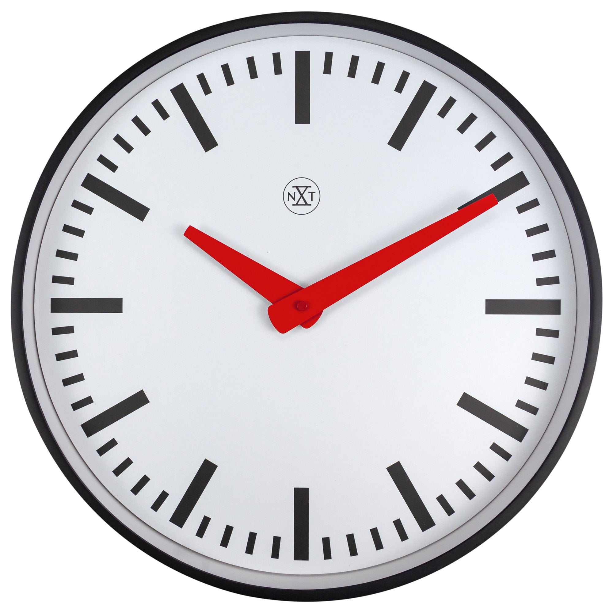 NeXtime - Stationsklok - 25cm - Stille wandklok - Wit - nXt by NeXtime