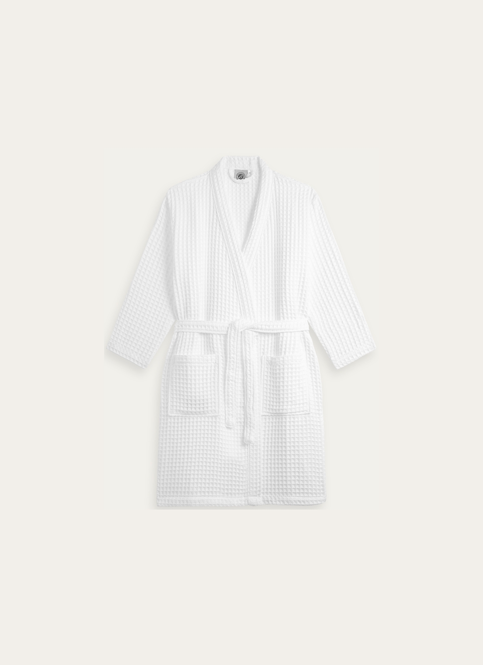PEIGNOIR DE BAIN KIMONO NID D'ABEILLE S/MBLANC