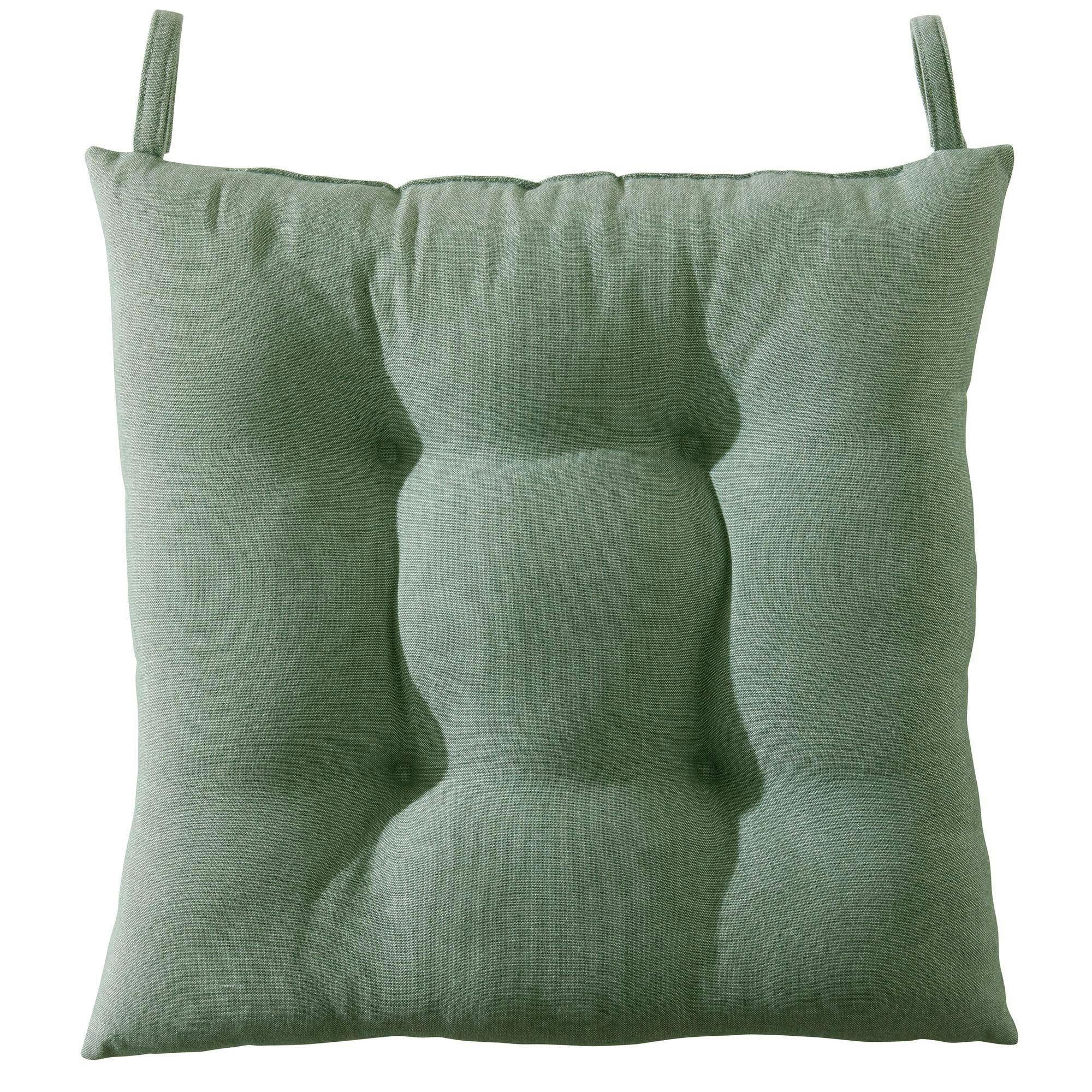 CABOURG - Galette 40x40 vert en coton