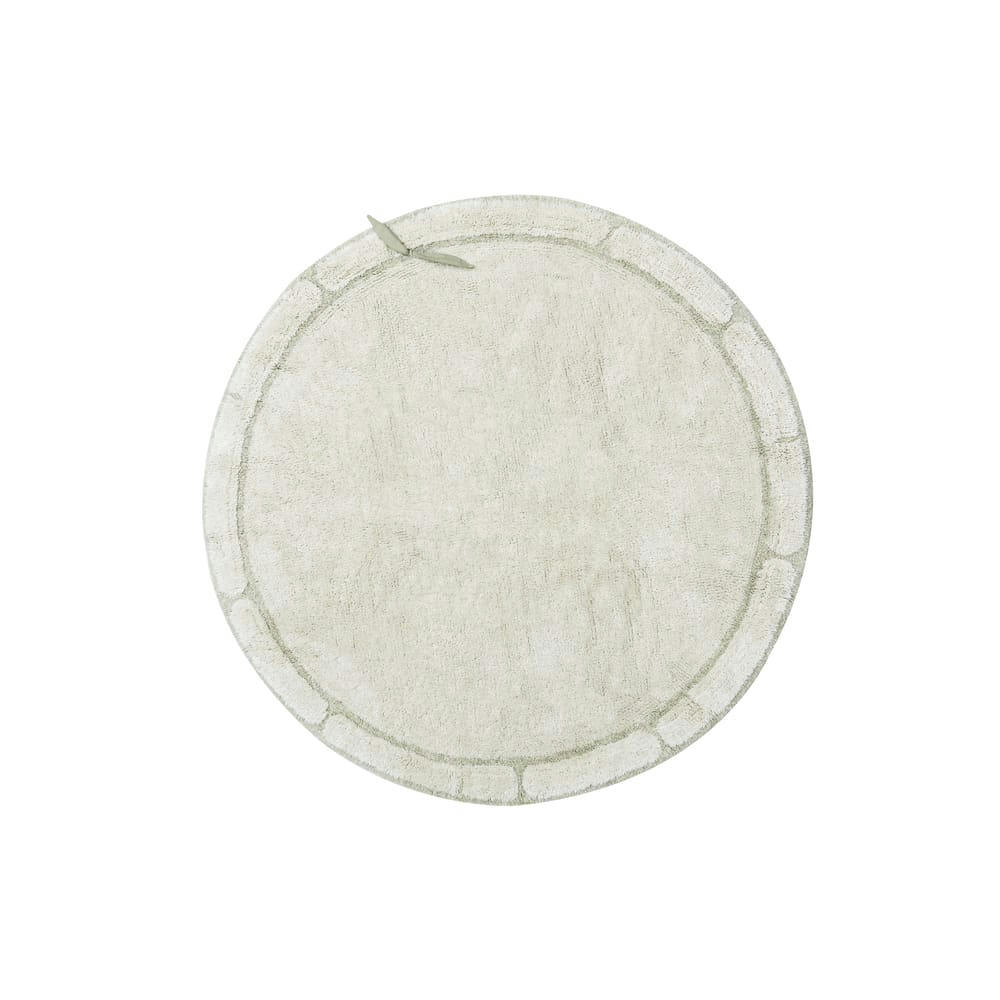 BAMBOO - Tapis lavable Feuille de bambou Naturel 120x120 cm