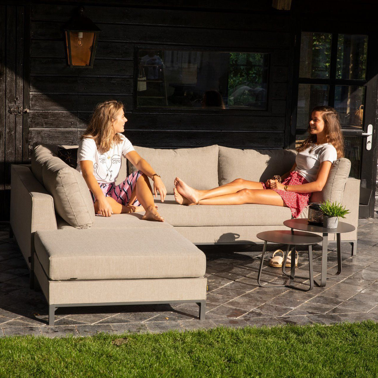 WOOOD Sicilië Loungeset All Weather - Links - Taupe