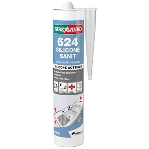 624 SILICONE SANIT 300ML BLANC