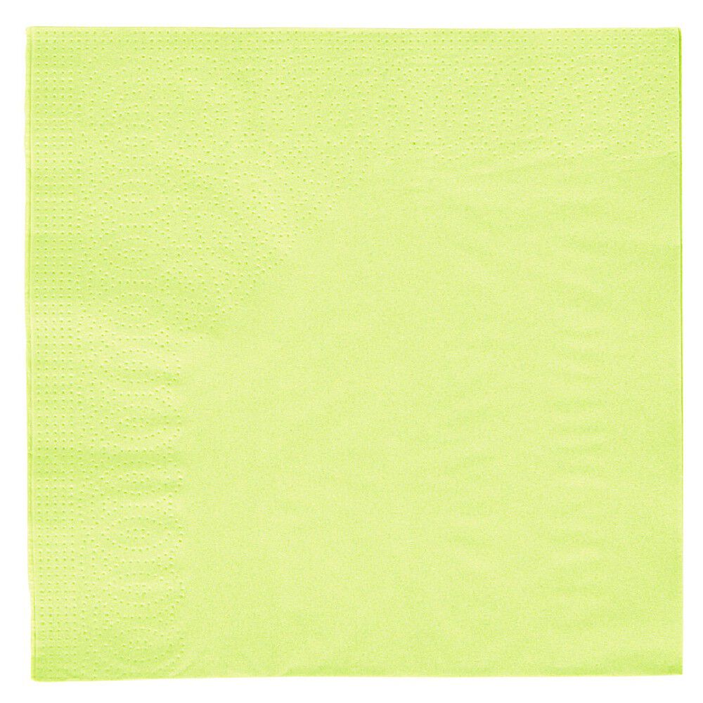 Lot de 100 serviettes en papier vert anis