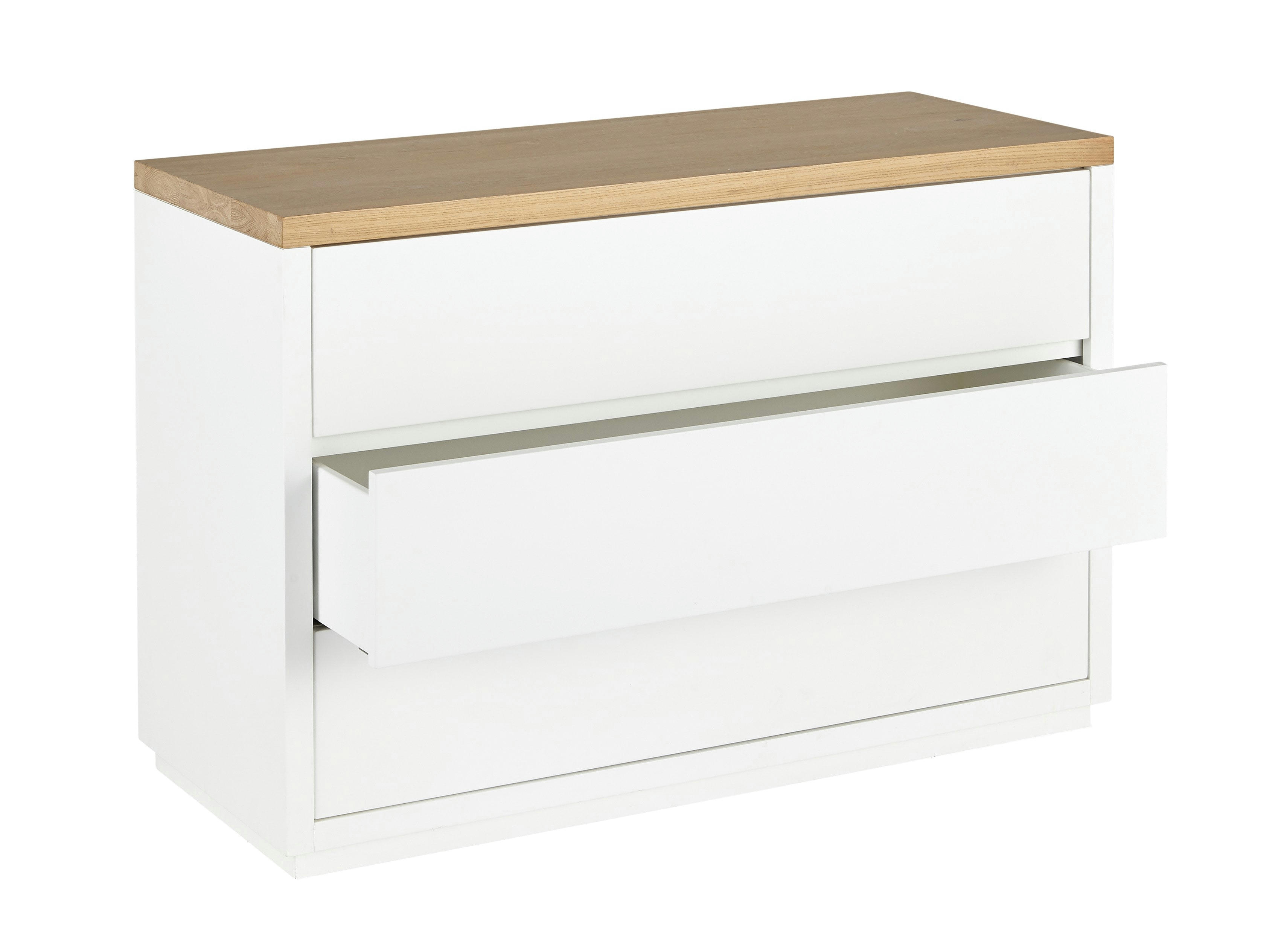 Austral - Commode blanche 3 tiroirs