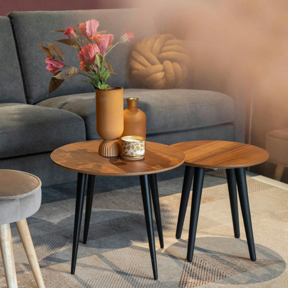 CALYPSO - Bouts de canapé gigognes (set de 2)