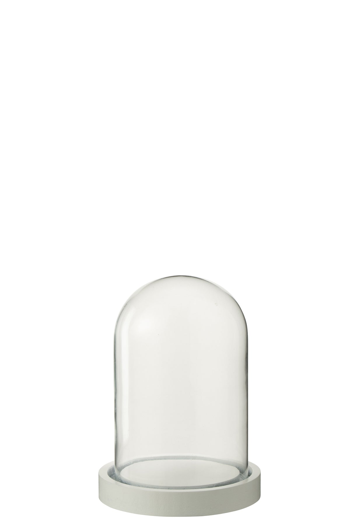 J-Line Decoratieve stolp - glas/hout - wit - small
