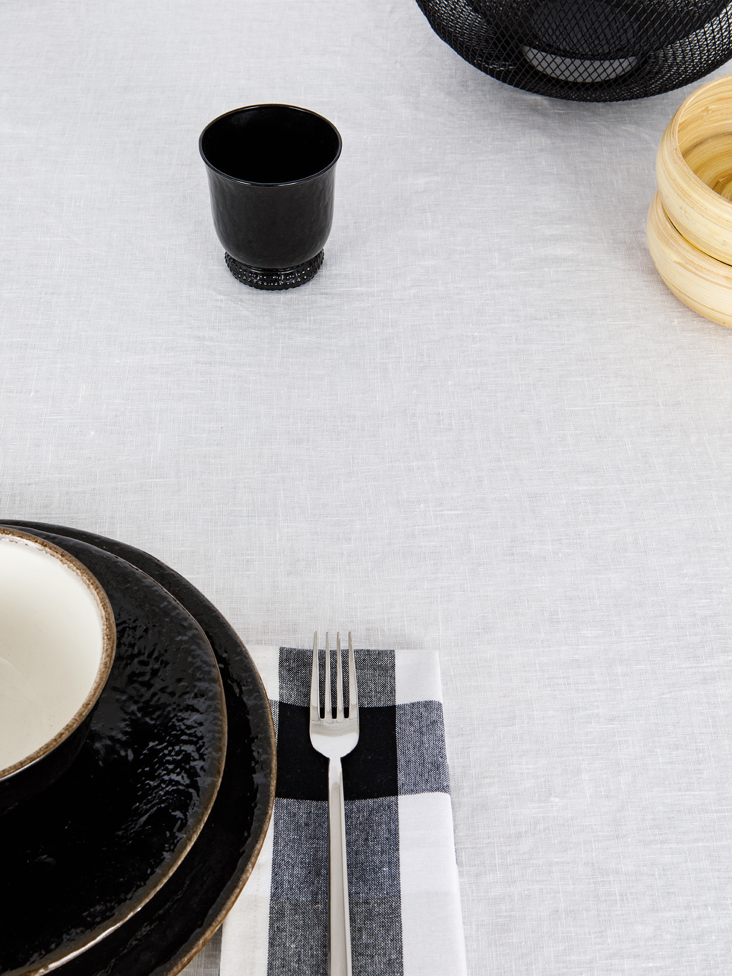 Tovaglia puro lino lavato tinta unita