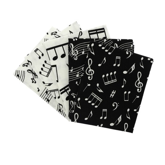Music Prints Cotton Fat Quarters 5 Pack