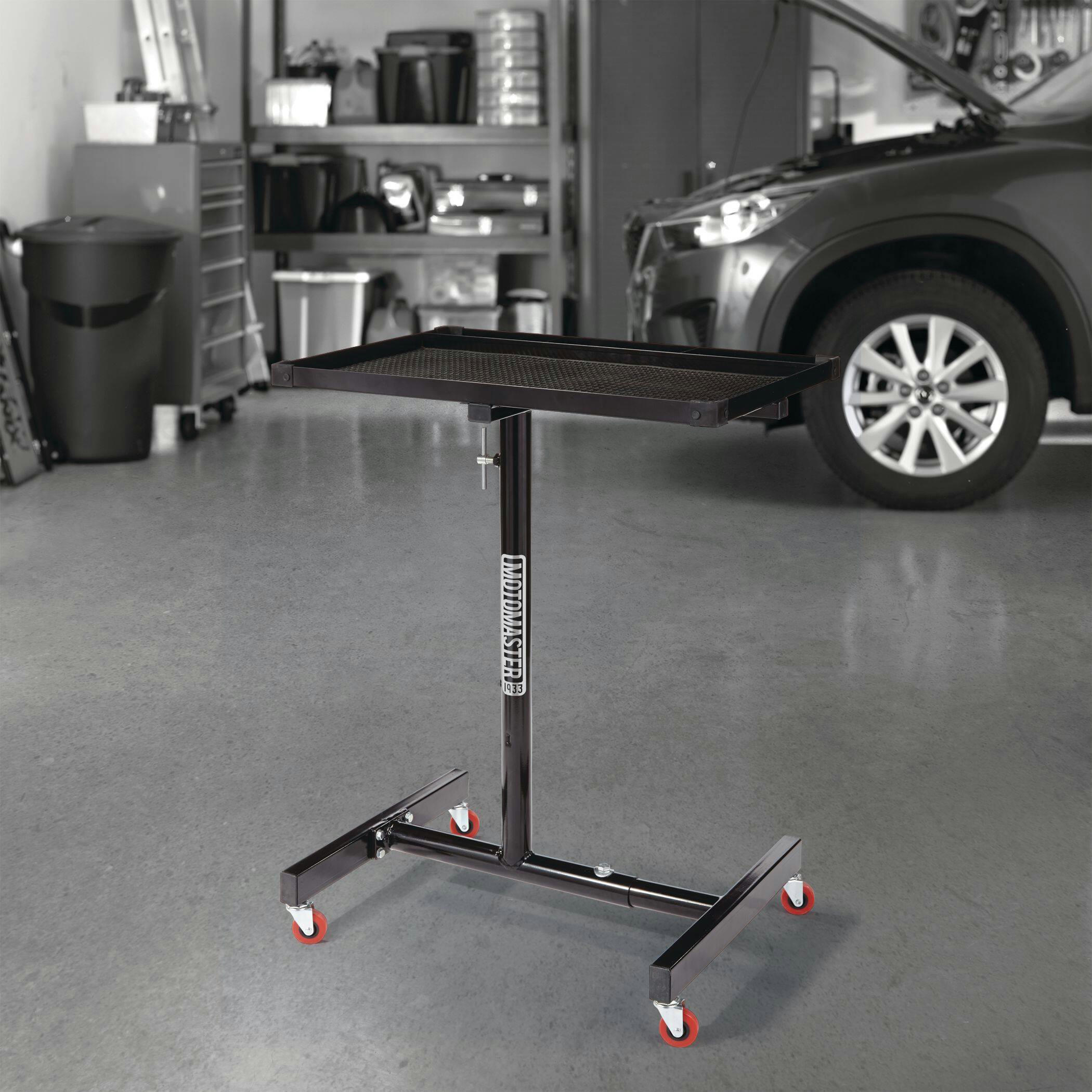MotoMaster Heavy-Duty Adjustable Rolling Work Table, 200-lb
