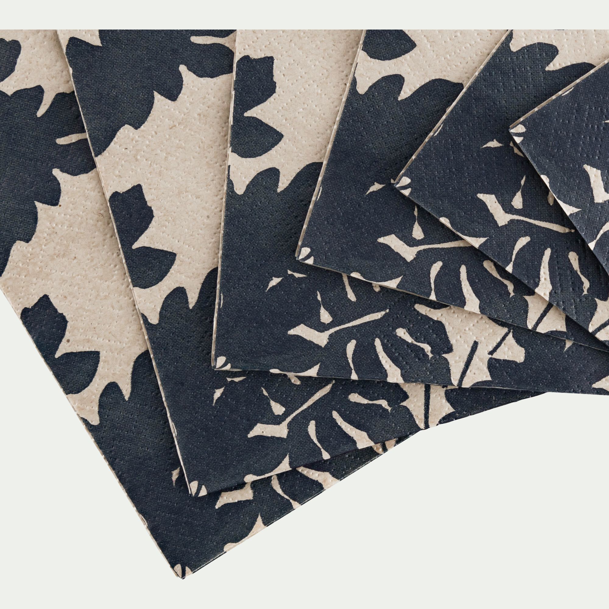 FIGUIER - Lot de 20 serviettes en papier motif figuier 33x33cm - beige alpilles