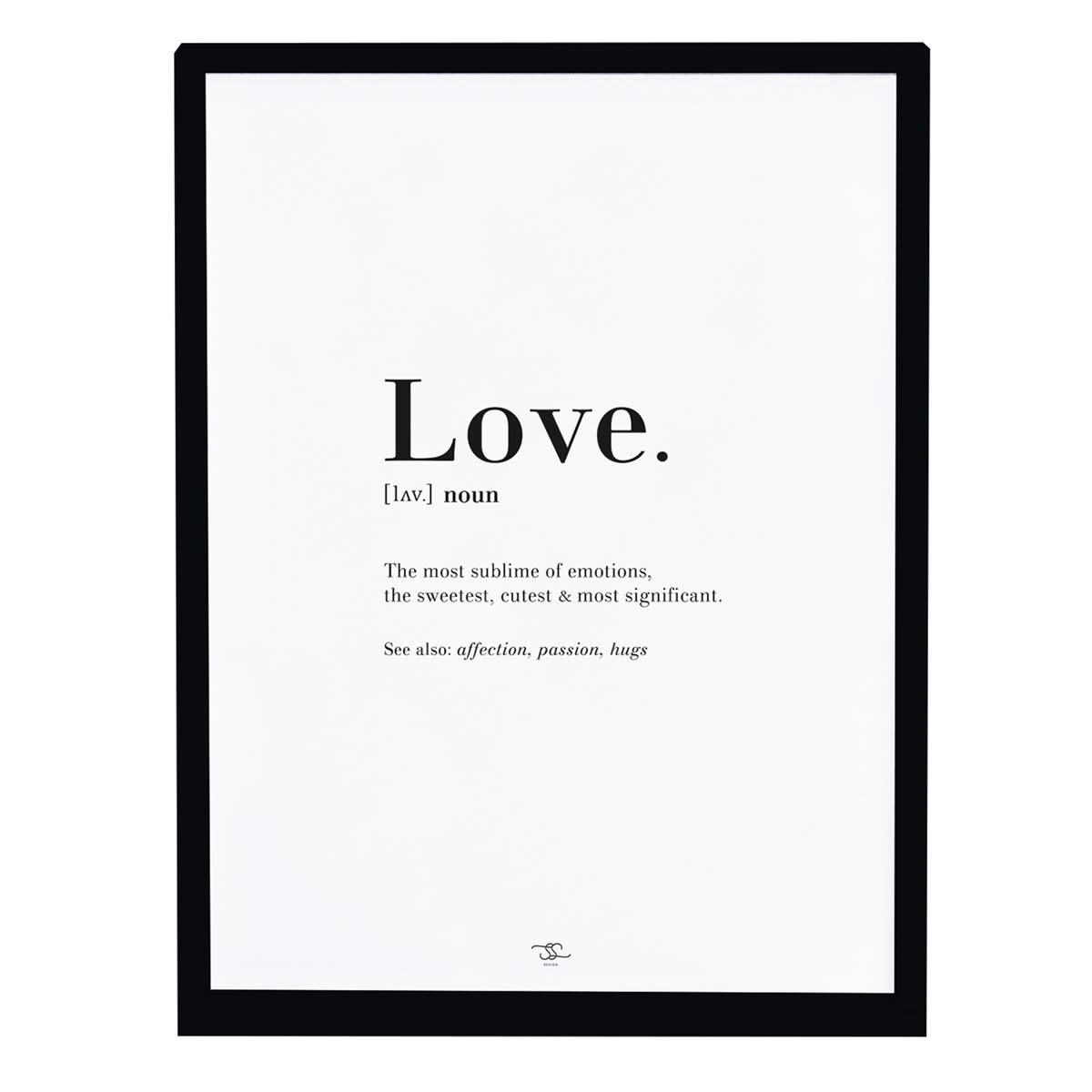 MINIMA - Cadre love en Bois Noir