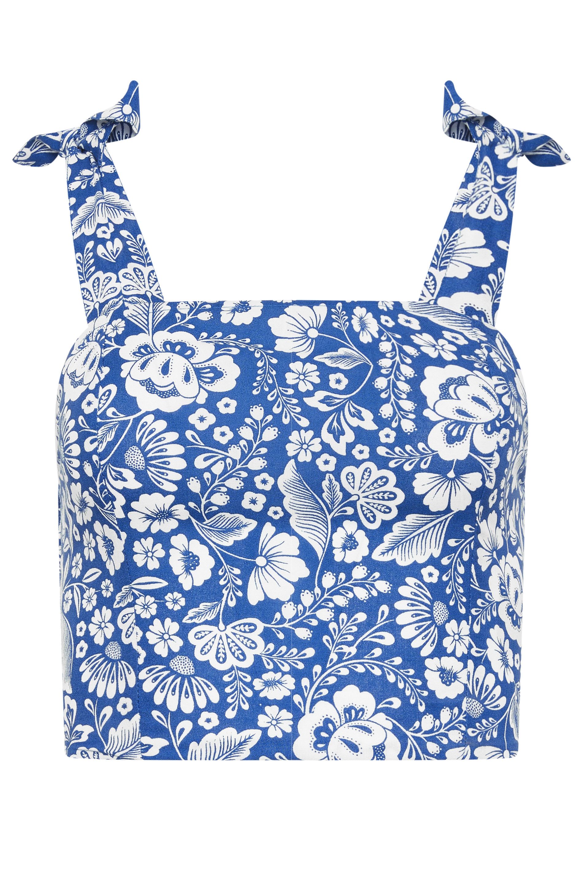 PixieGirl Petite Floral Print Cropped Vest Top