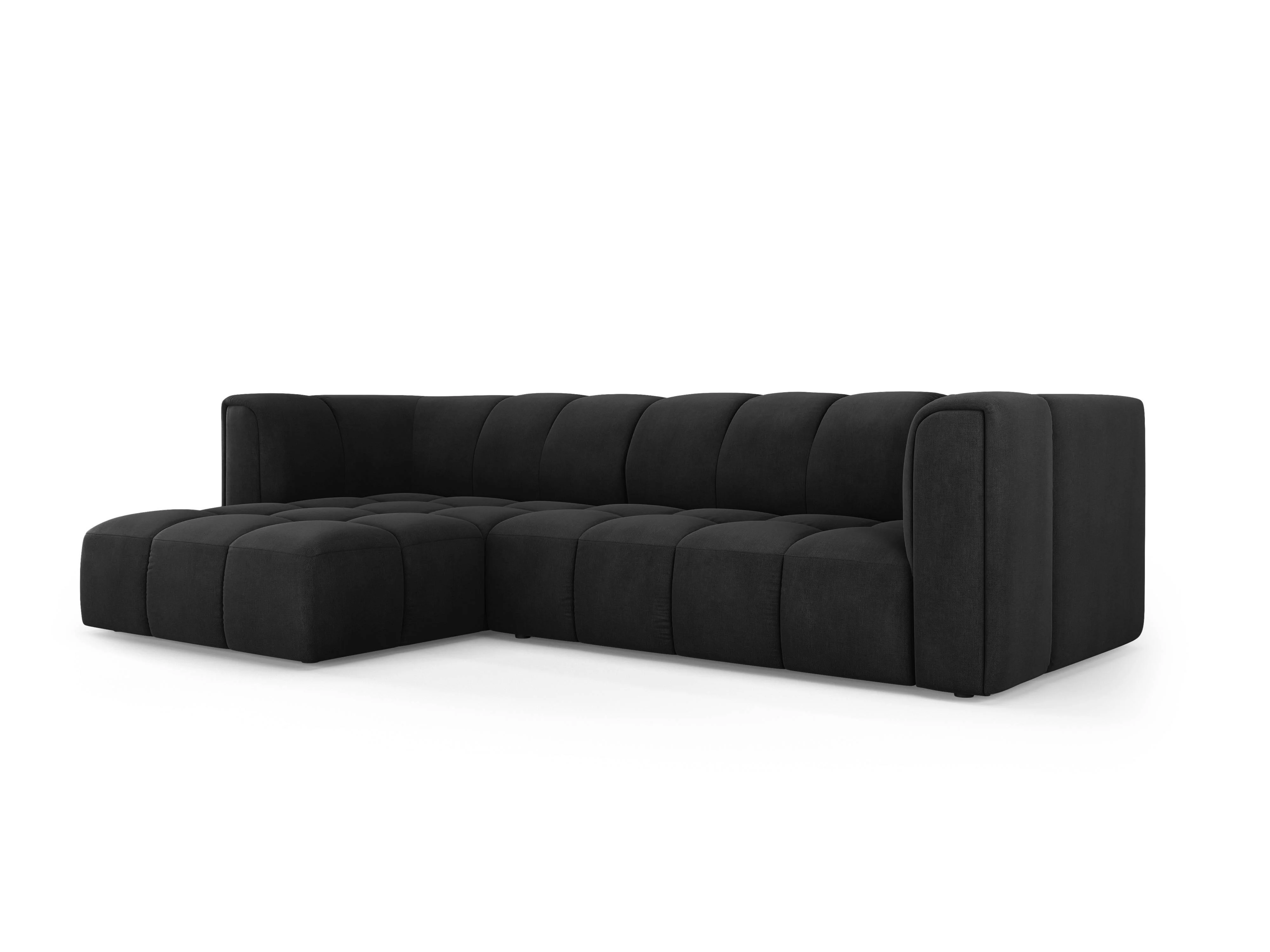 Hoekbank Francesca chenille links 3-zits