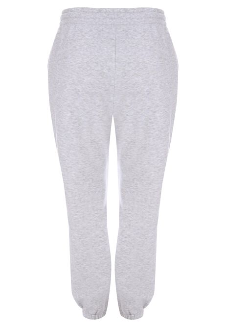 Womens Grey Cotton Rich Cuffed Joggers