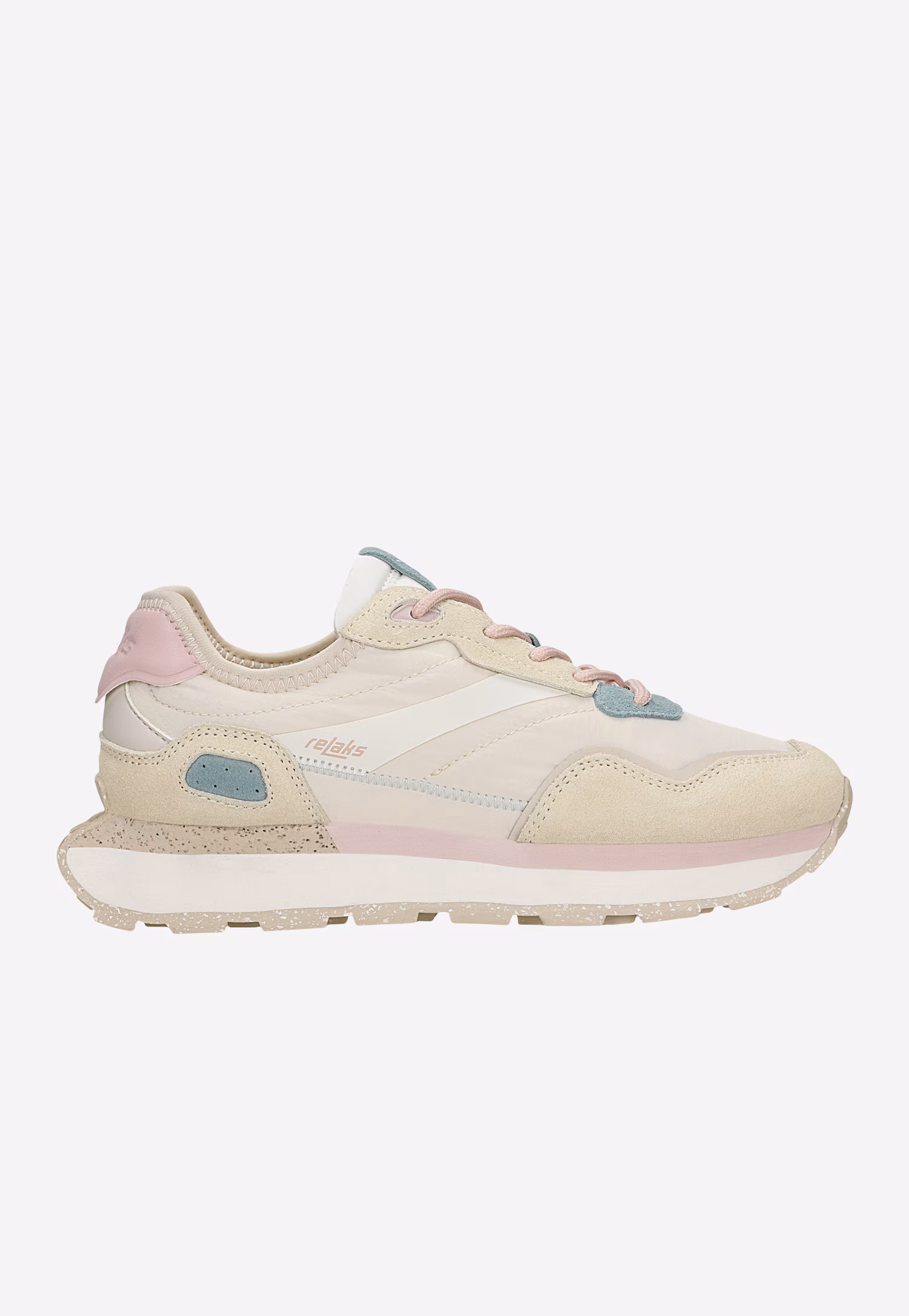 Pastelowe sneakersy damskie RELAKSna masywnej podeszwie