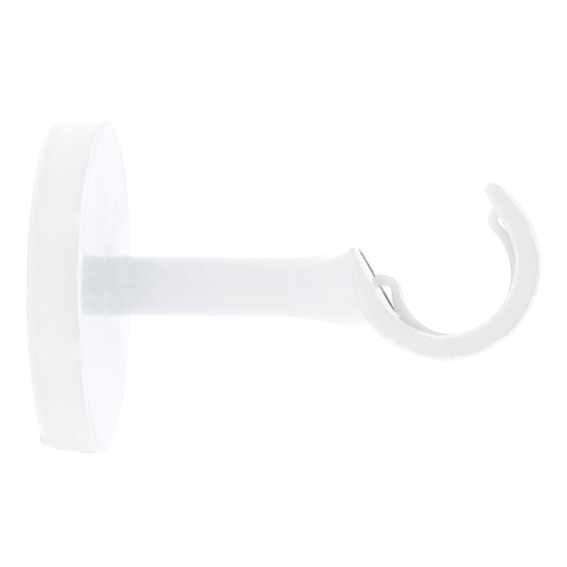 Support de tringle ouvert en métal Horizon Easy Fix blanc brillant Ø 20 mm x 6 cm 2 pièces MOBOIS