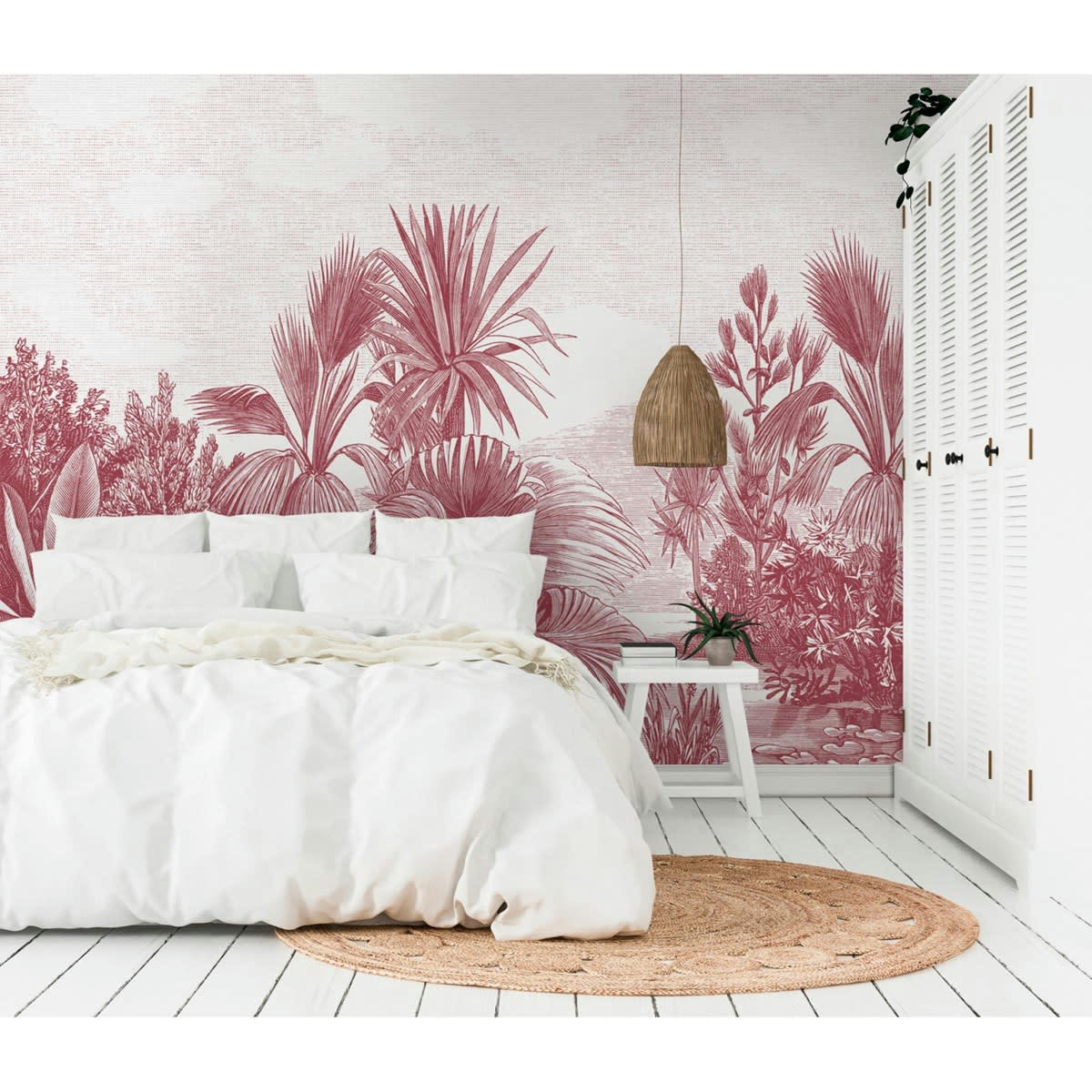 MADRAGUE - Papier peint panoramique motif imprimé Bordeaux 480x280cm