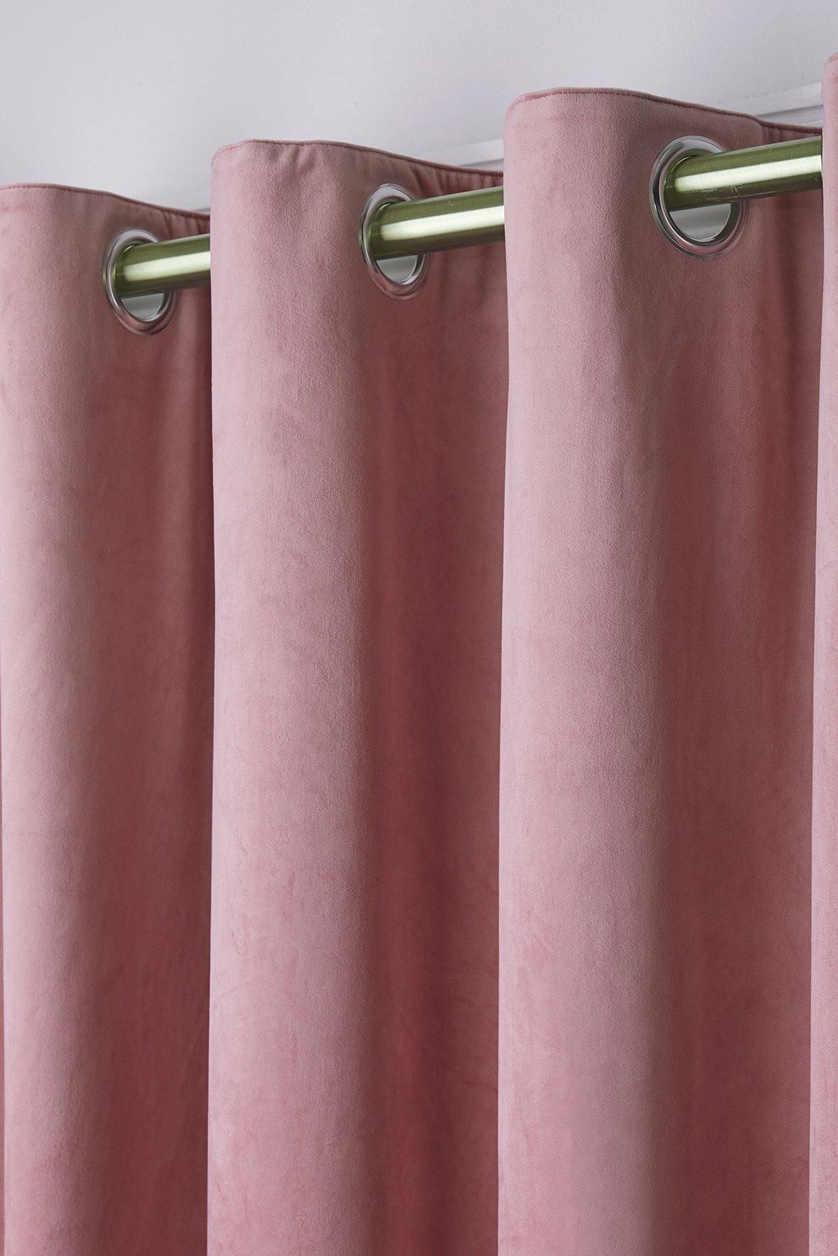Laurence Llewelyn-Bowen Montrose' Velvet Blackout-Coated Pair of Eyelet Curtains