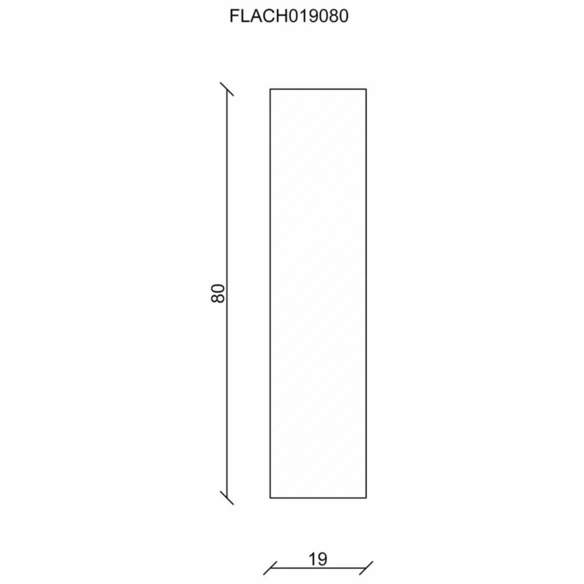 Flachleiste, Fichte- & Kieferholz natur, LxHxT: 240 x 8 x 1,9 cm