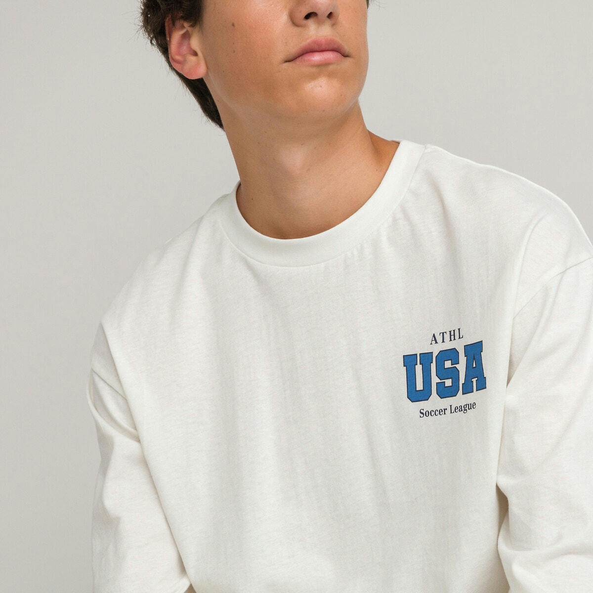 Lot de 2 t-shirts manches longues, coupe oversize