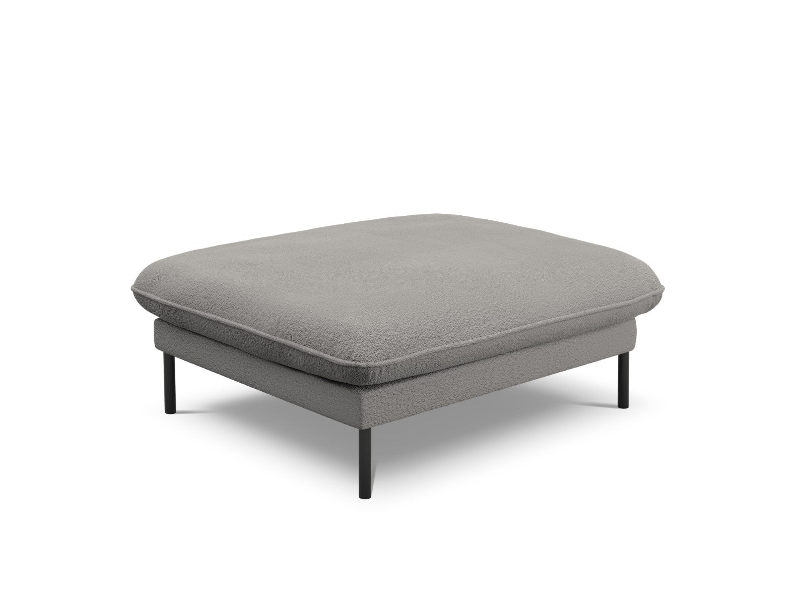 Cosmopolitan Design Poef Vienna boucle, grijs - 73x93x43cm