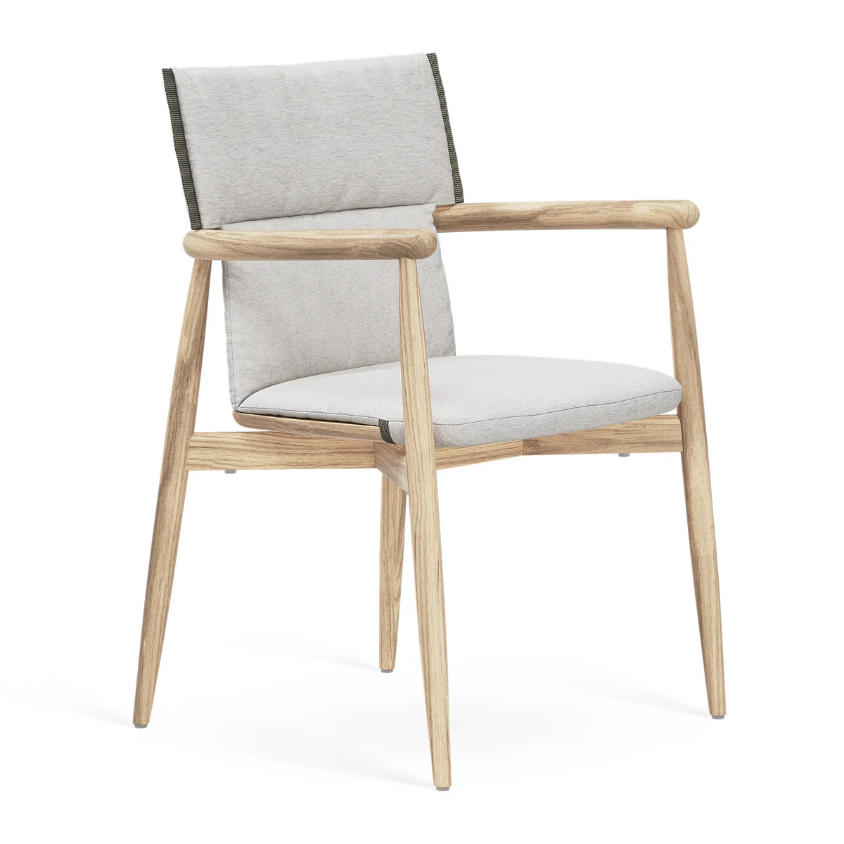 Carl Hansen - Embrace Auflage für Gartenarmlehnstuhl, grau (Agora Liso life oat)