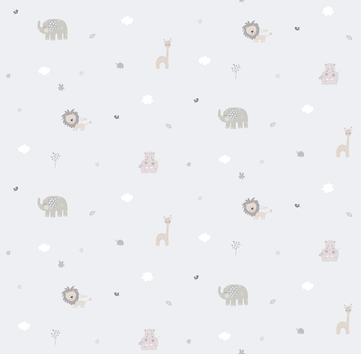 Sanders & Sanders behang dieren grijs - 53 cm x 10 m - 640561
