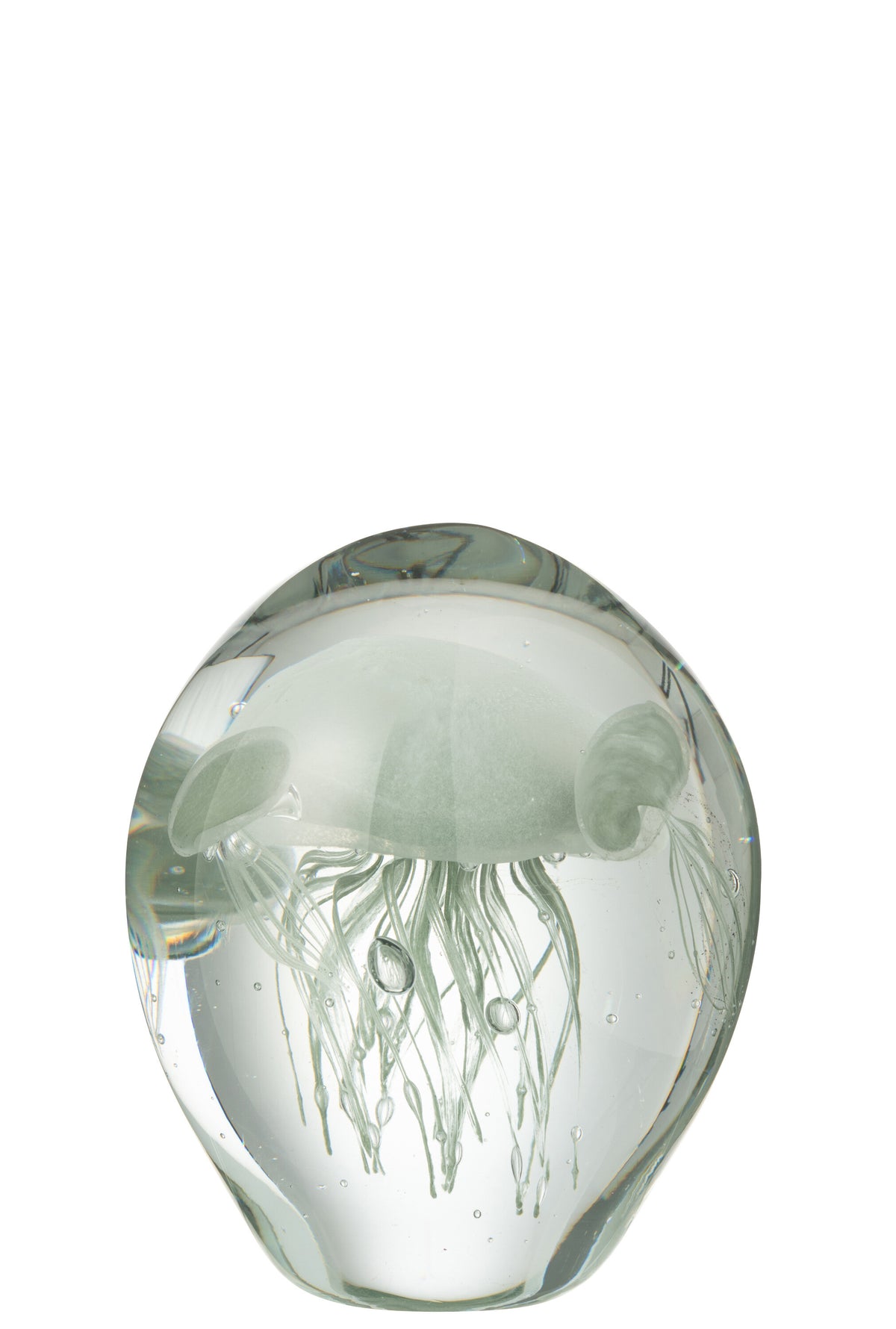 J-Line presse-papier Calypso - glas - transparant/groen - small