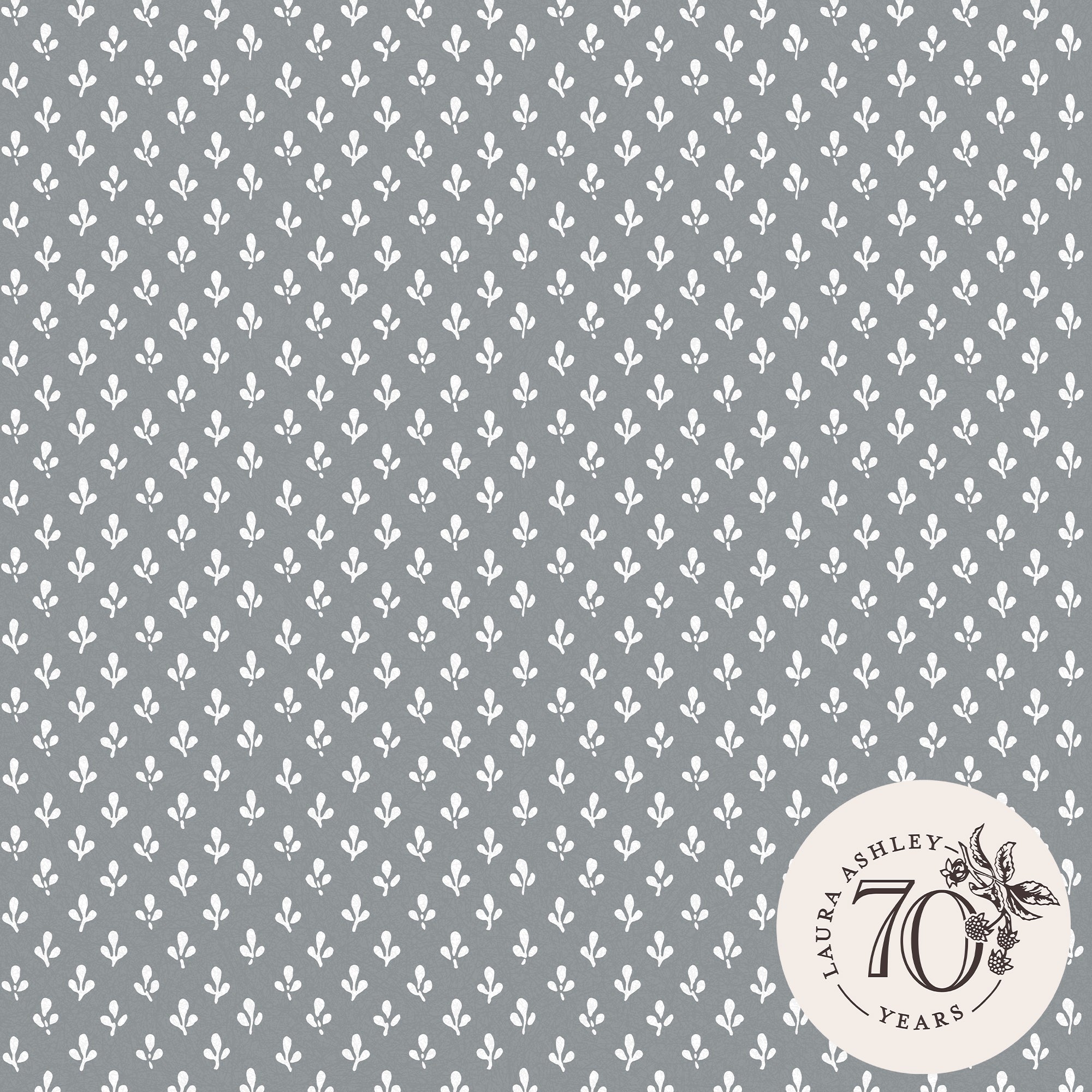 Laura Ashley Vliesbehang - Trefoil Slate Grey - Grijs 10mx52cm