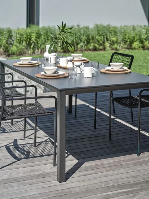 Havebord LANGET B95xL207 sort
