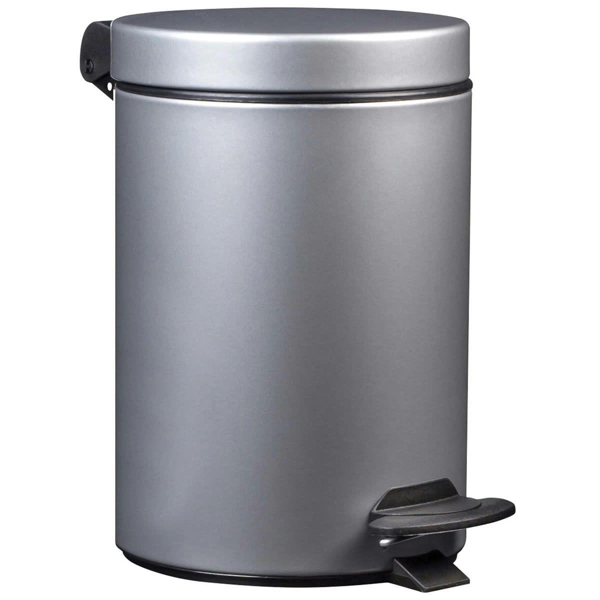 CYJEU - Poubelle à pédale 3L en Métal Gris clair