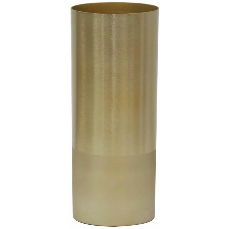 - Vase cylindrique en métal doré petit modèle