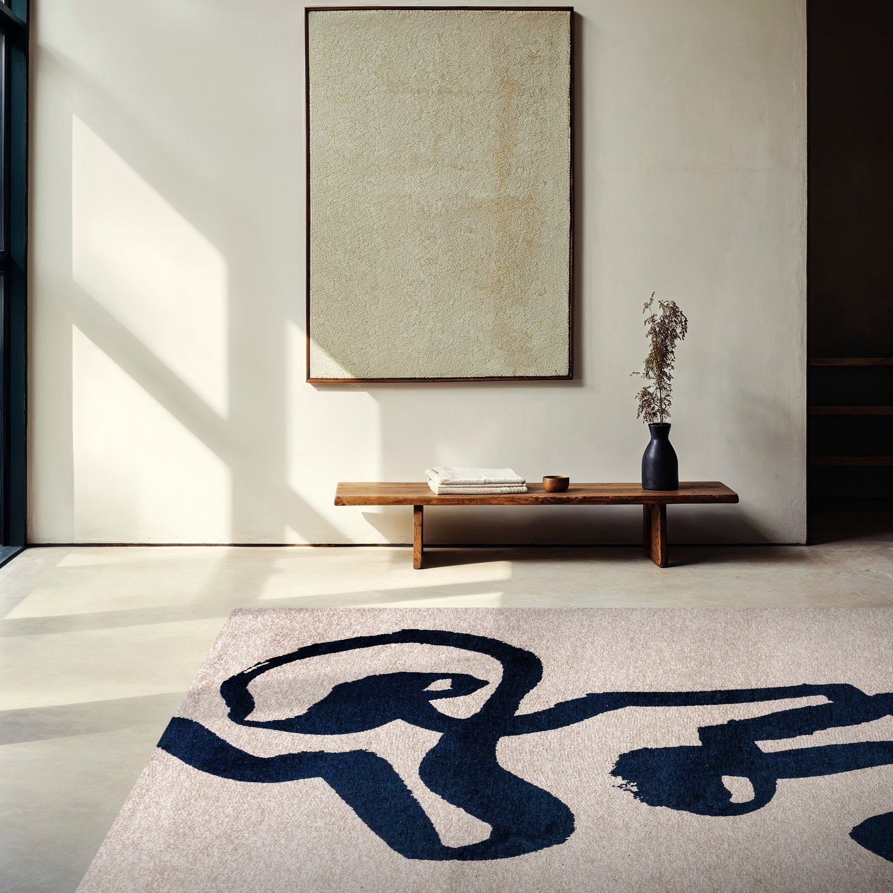 Louis de Poortere Ribbon Vloerkleed 80 x 150 cm - Sea Ink