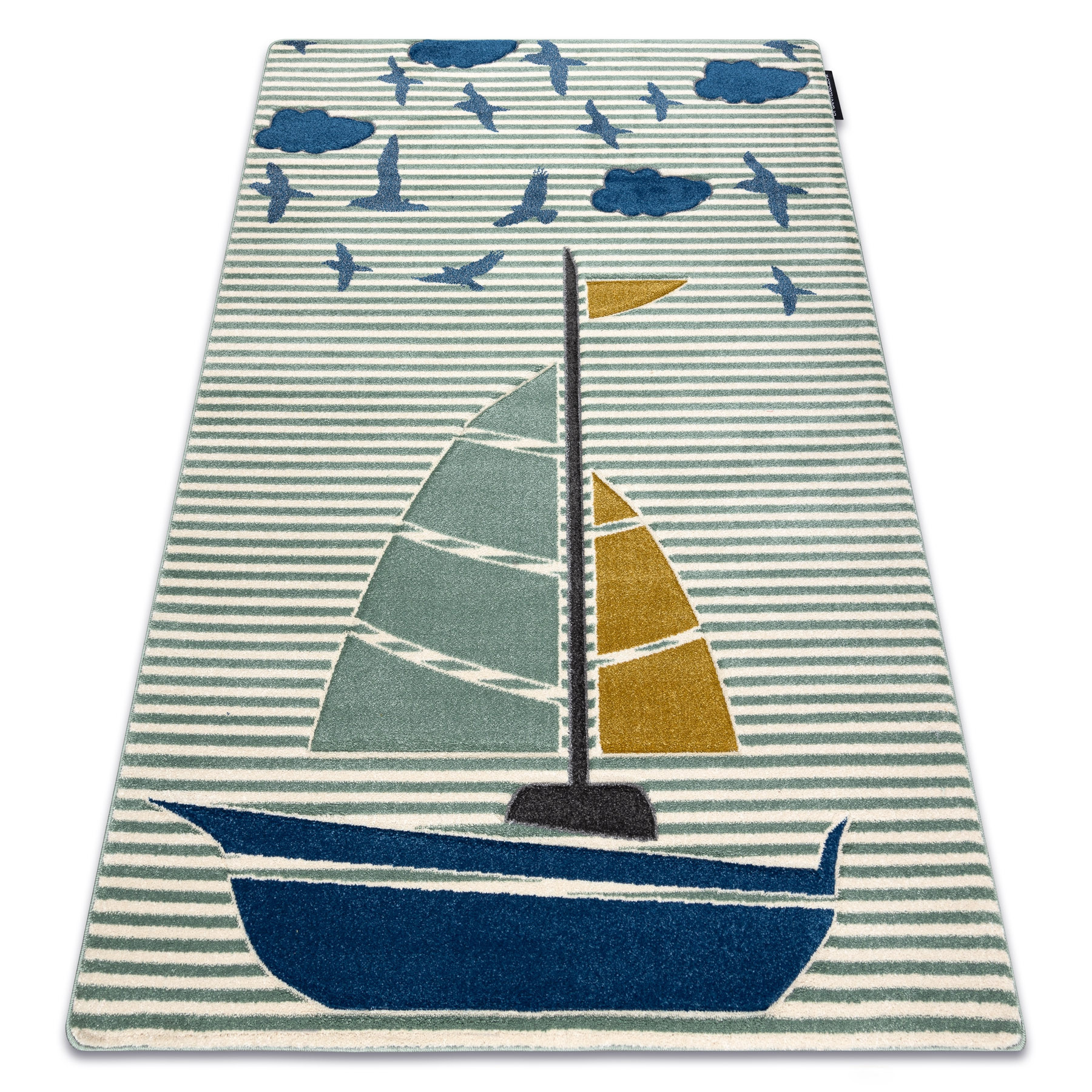 Dywan PETIT SAIL łódka, żaglówka zielony 180x270 cm