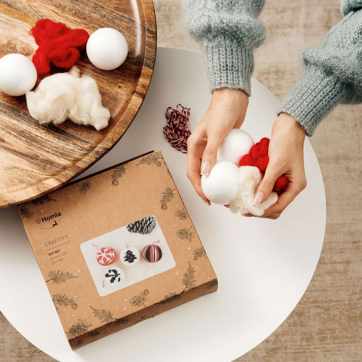 Zestaw DIY CRAFTIFY bombki 21x20 cm