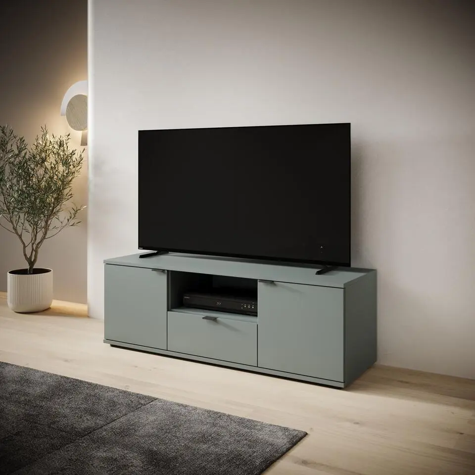 Meubella - Galeno - TV-Meubel - Groen - 130x41x44 cm