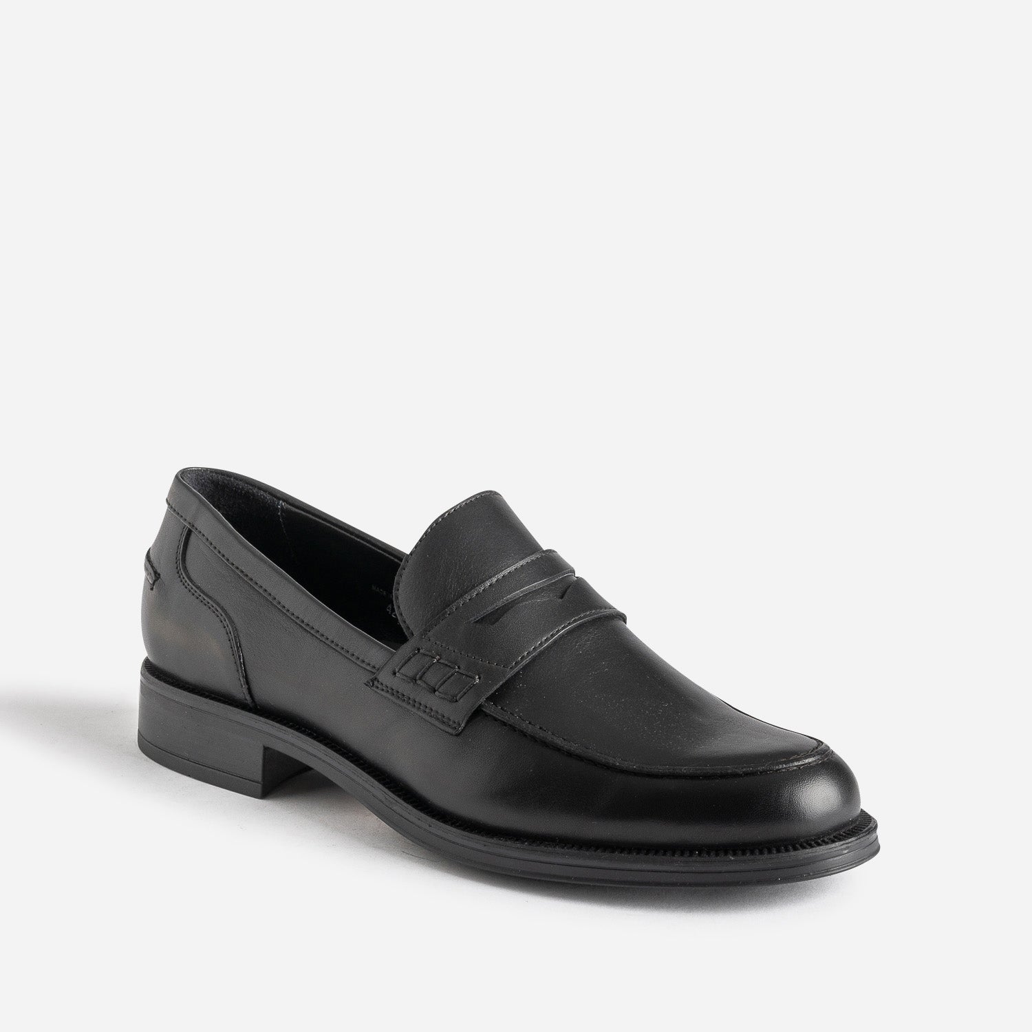 Mocassin noir cuir