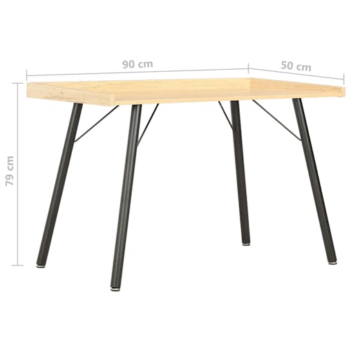 NNEVL Desk Oak 90x50x79 cm