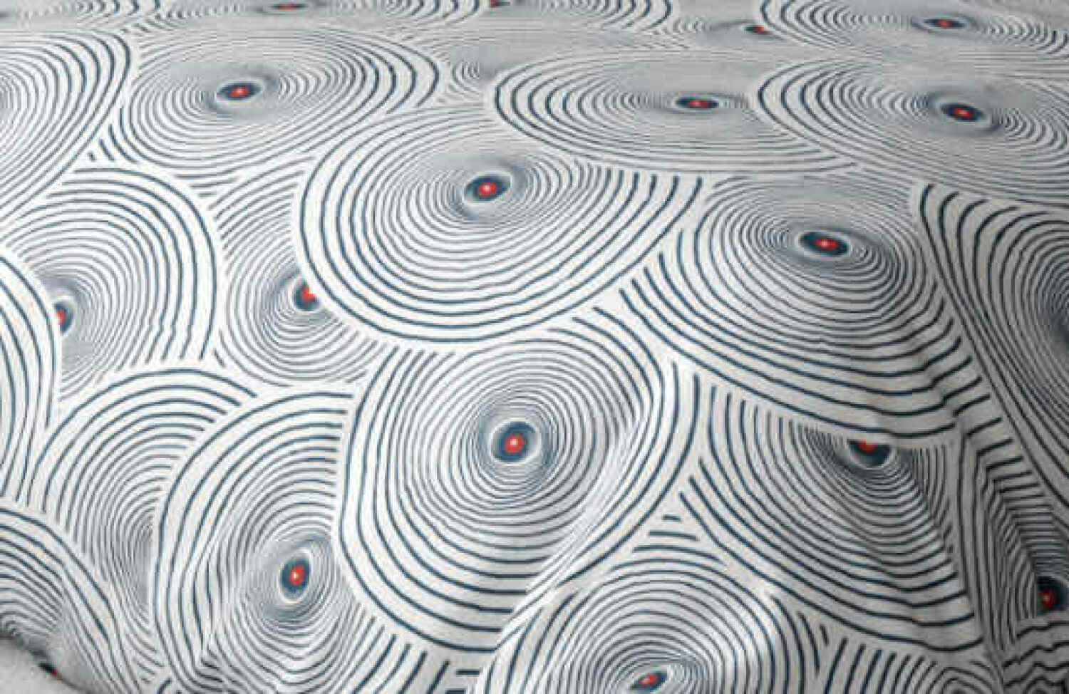 TEMPO - Parure housse de couette coton bleu 240x260 cm