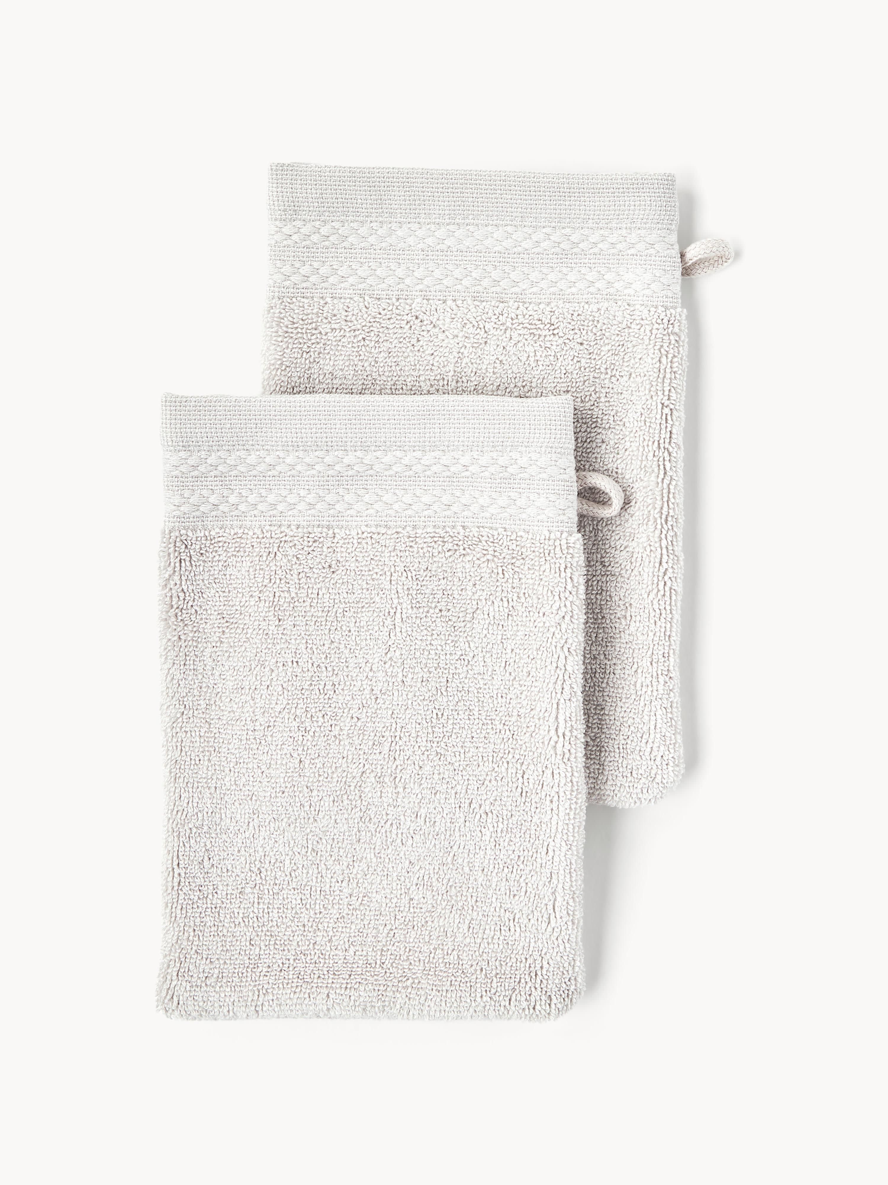 Waschhandschuhe Premium aus Bio-Baumwolle, 2er-Set