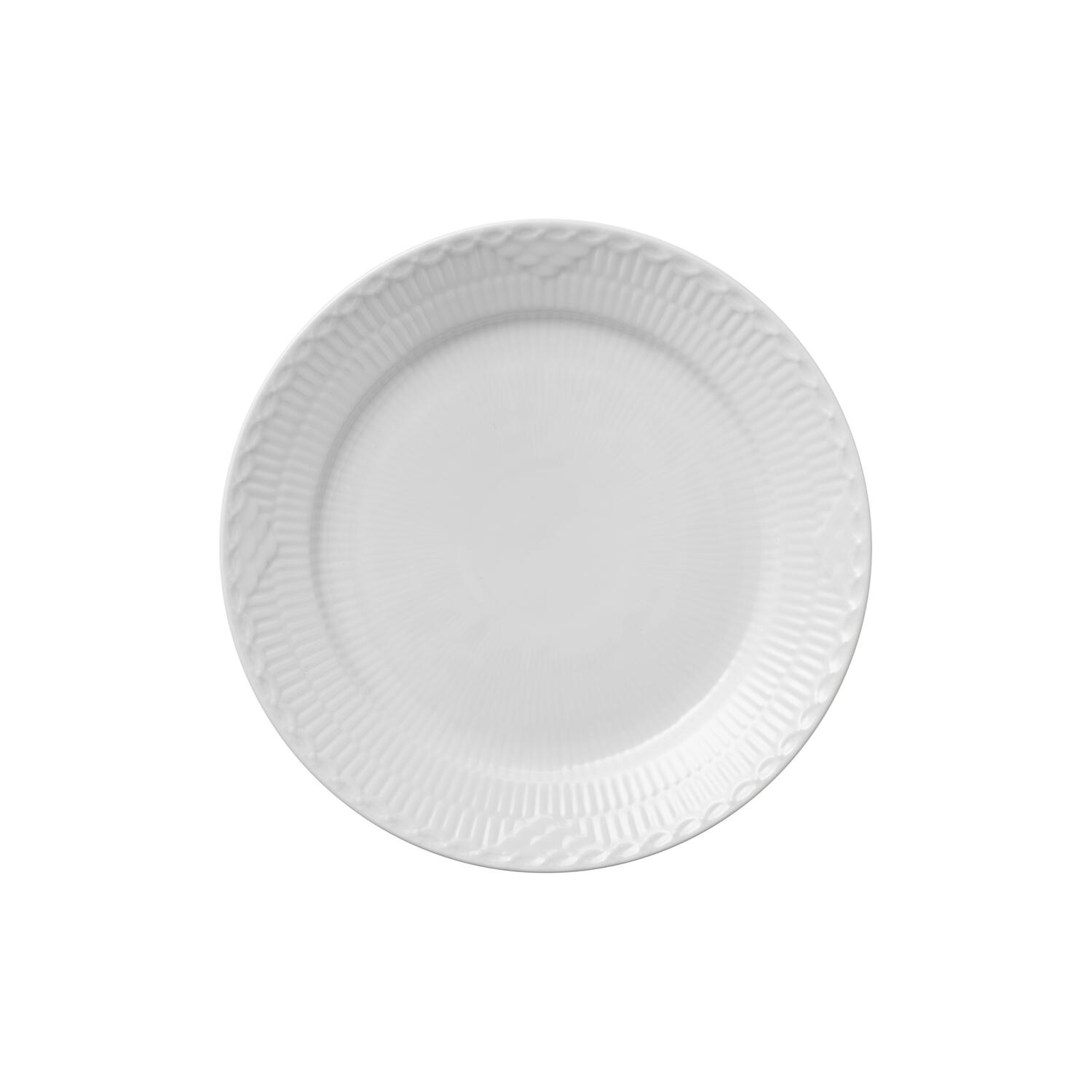 Hvid Halvblonde tallerken ø 25 cm