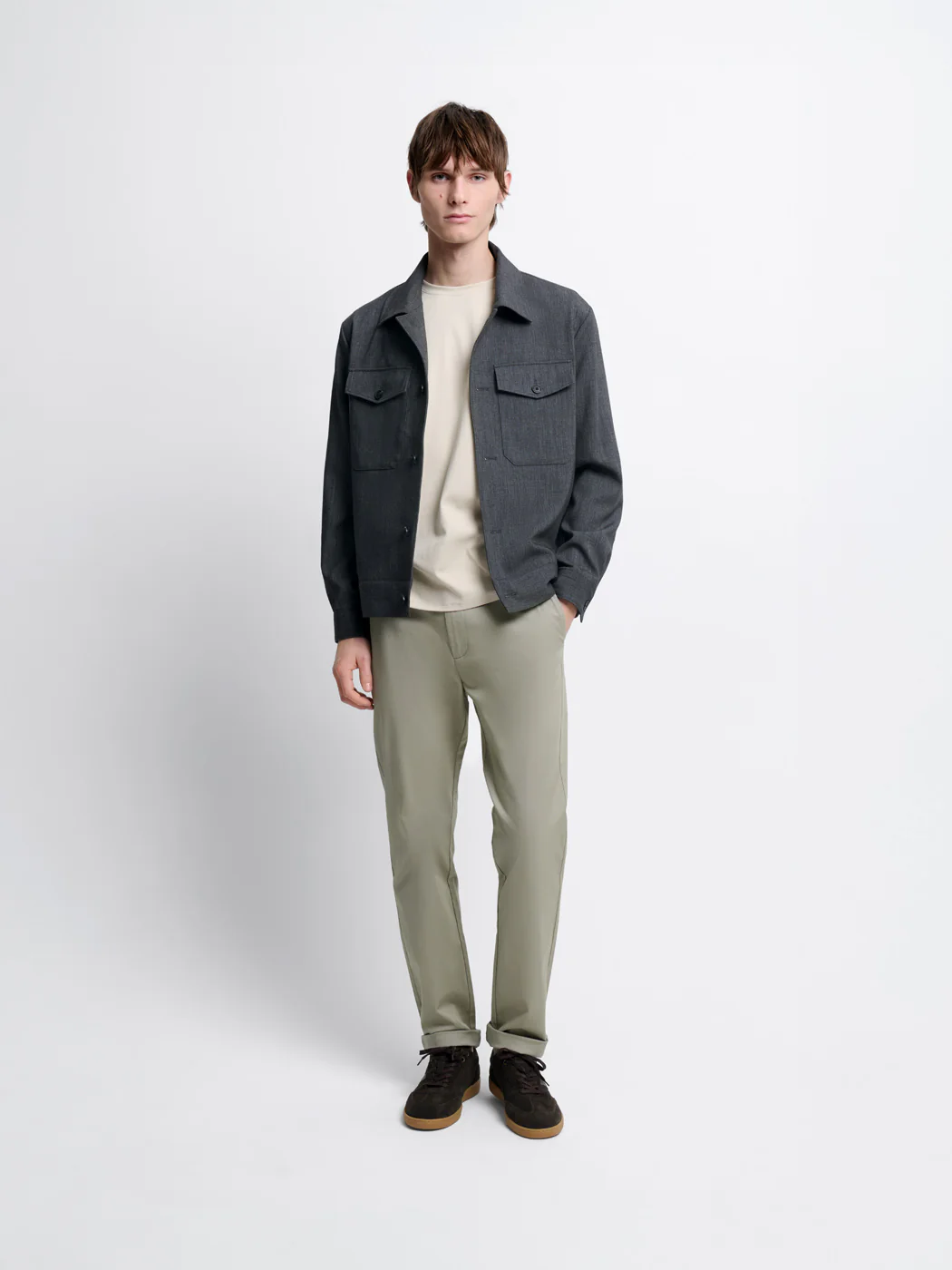 Chino en coton mélangé