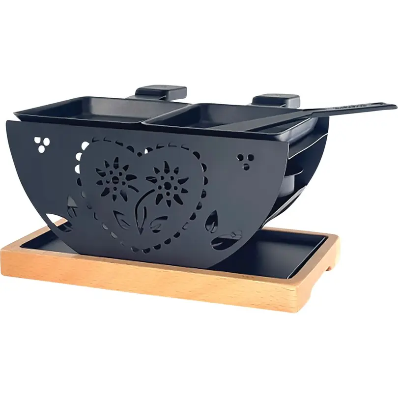 Raclette-Set 2er-Set Duo Coeur Folk