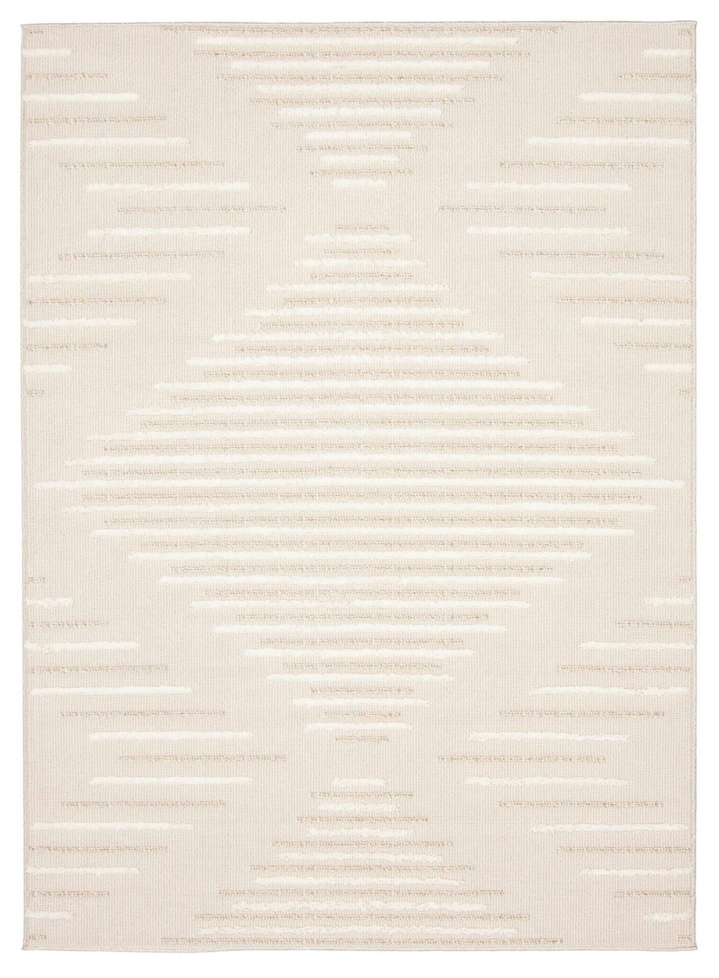 Quartz Rectangular Texturized Indoor Area Rug, Soft & Durable, Beige, 8-ft x 10-ft
