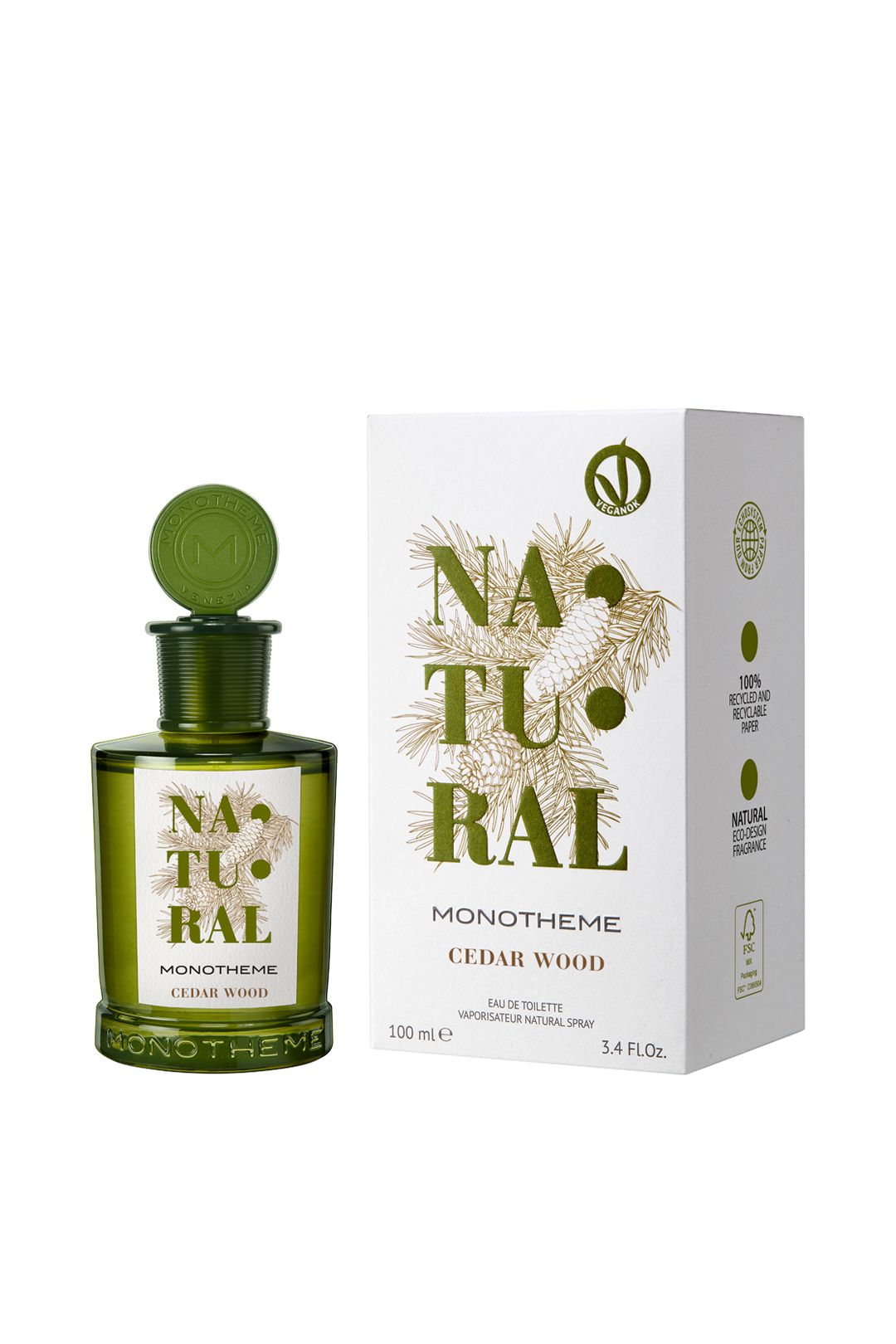 Monotheme Natural Cedar Wood Eau De Toilette 100ml