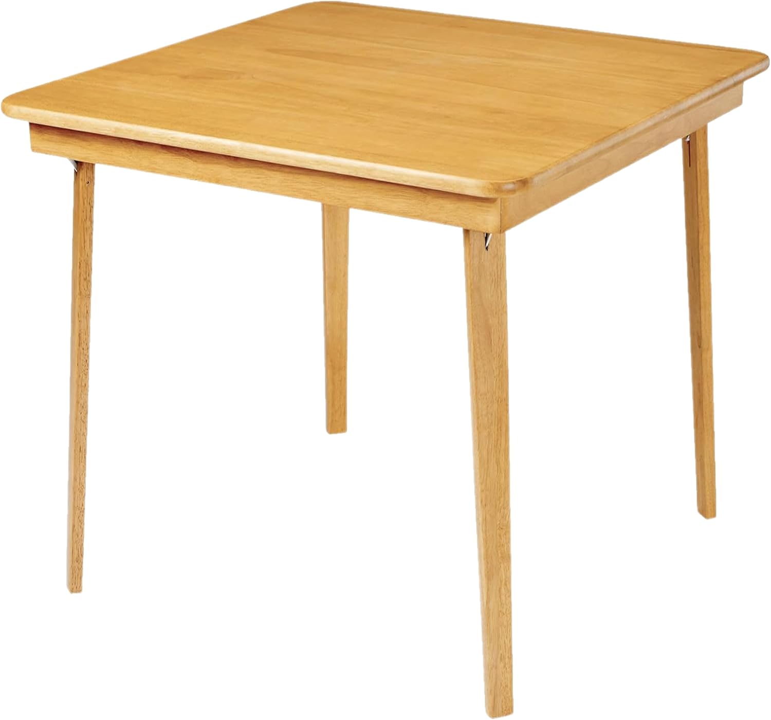 Stakmore Classic Straight Edge Square Folding Card Table 32x32 - No Assembly Wooden Foldable Card Table, Bridge, Board Game, Steel Mechanism, Folding Legs, Space-Saving, Oak Frame